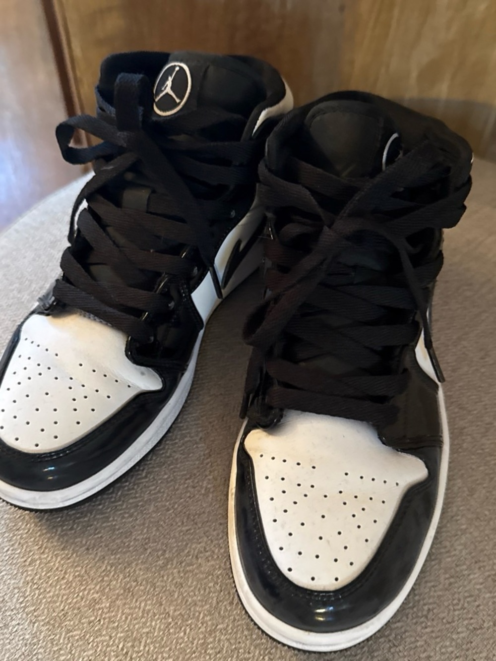Nike Black and White Women's High-Top Sneakers